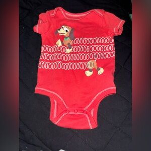 Disney Red Bodysuit with Dog Design